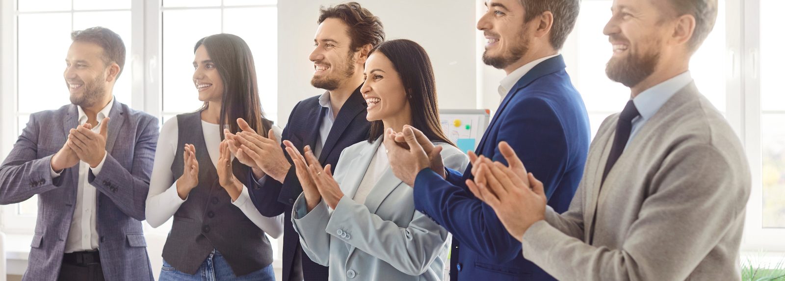 Leadership team celebrating brand and marketing results